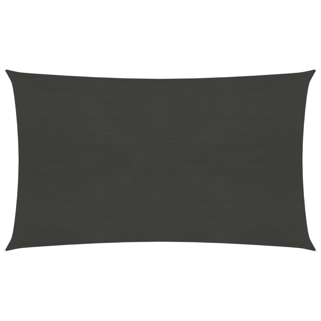 Sonnensegel 160 g/m² Anthrazit 3x6 m HDPE