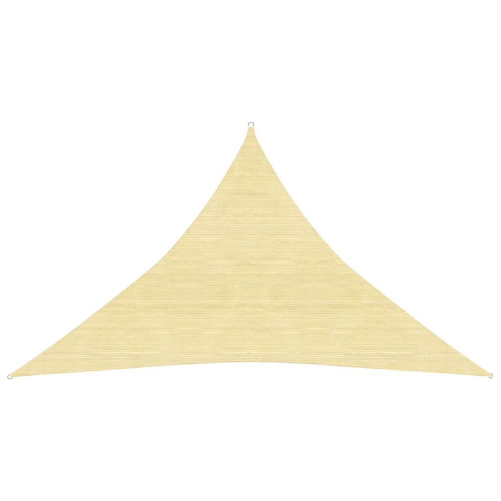 Sonnensegel 160 g/m² Beige 3,5x3,5x4,9 m HDPE