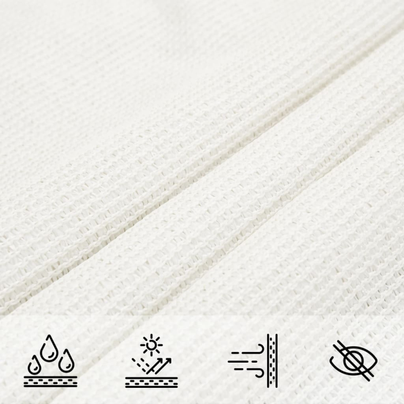 Sonnensegel 160 g/m² Weiß 2x2,5 m HDPE