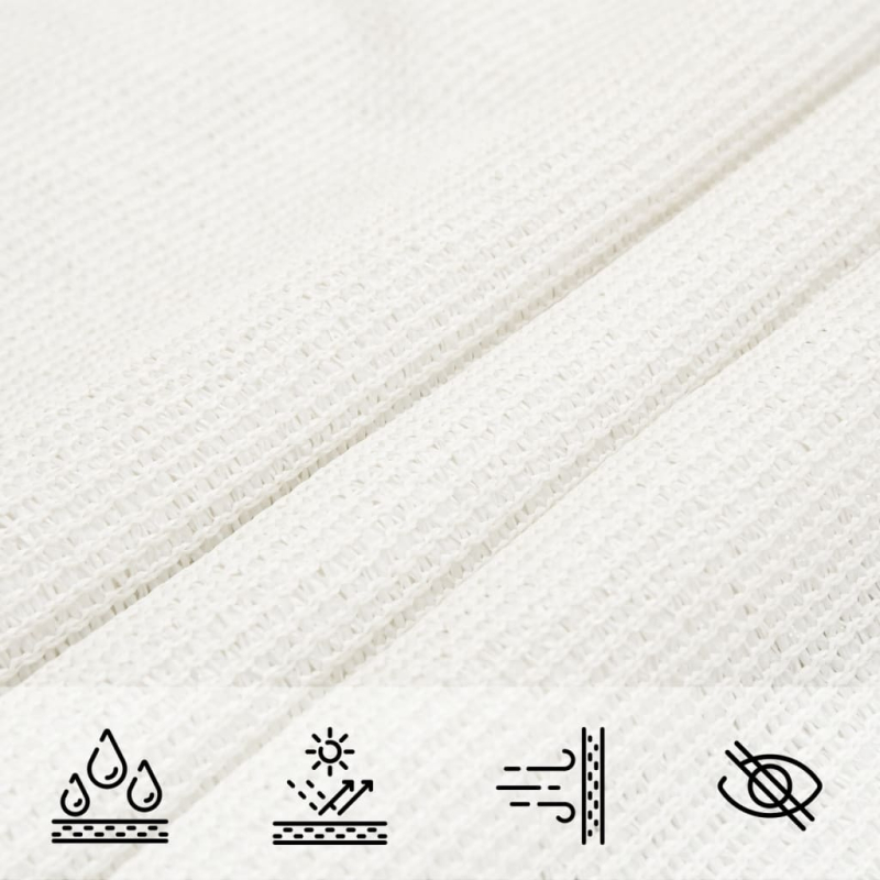 Sonnensegel 160 g/m² Weiß 3x6 m HDPE