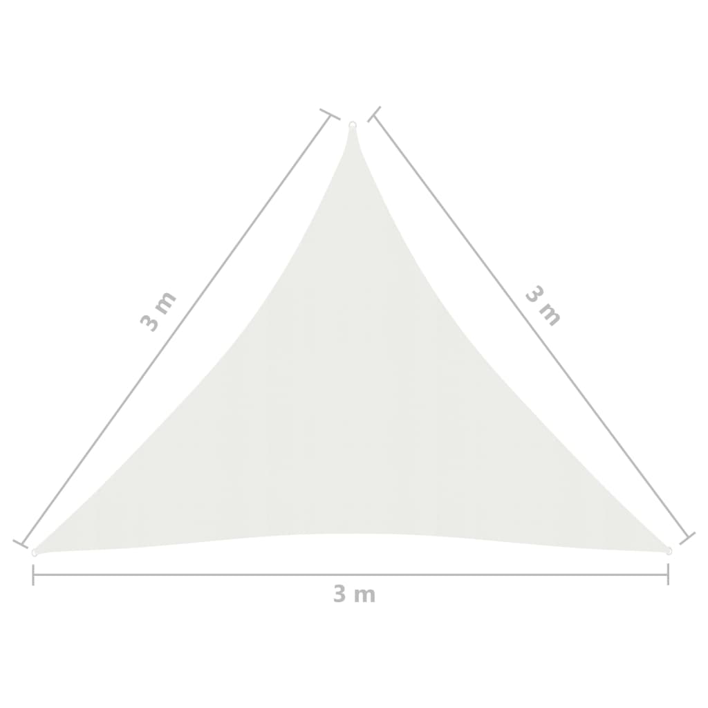 Sonnensegel 160 g/m² Weiß 3x3x3 m HDPE