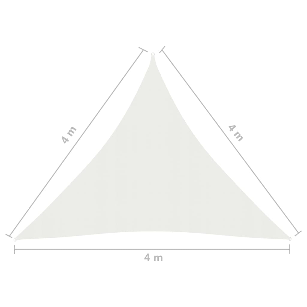 Sonnensegel 160 g/m² Weiß 4x4x4 m HDPE
