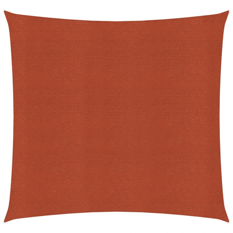Sonnensegel 160 g/m² Quadratisch Terrakottarot 2,5x2,5 m HDPE