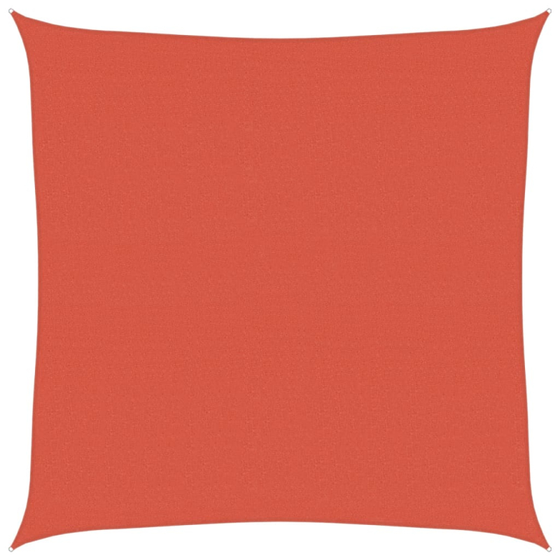 Sonnensegel 160 g/m² Terrakottarot 5x5 m HDPE