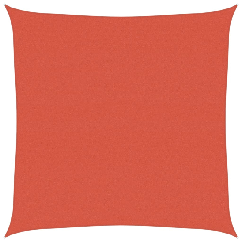 Sonnensegel 160 g/m² Terrakottarot 6x6 m HDPE