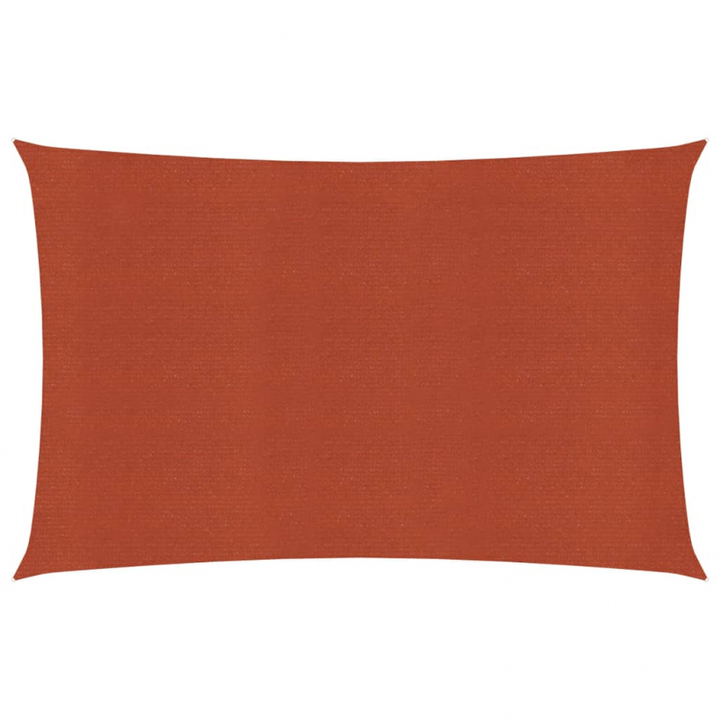 Sonnensegel 160 g/m² Terrakottarot 2x3,5 m HDPE