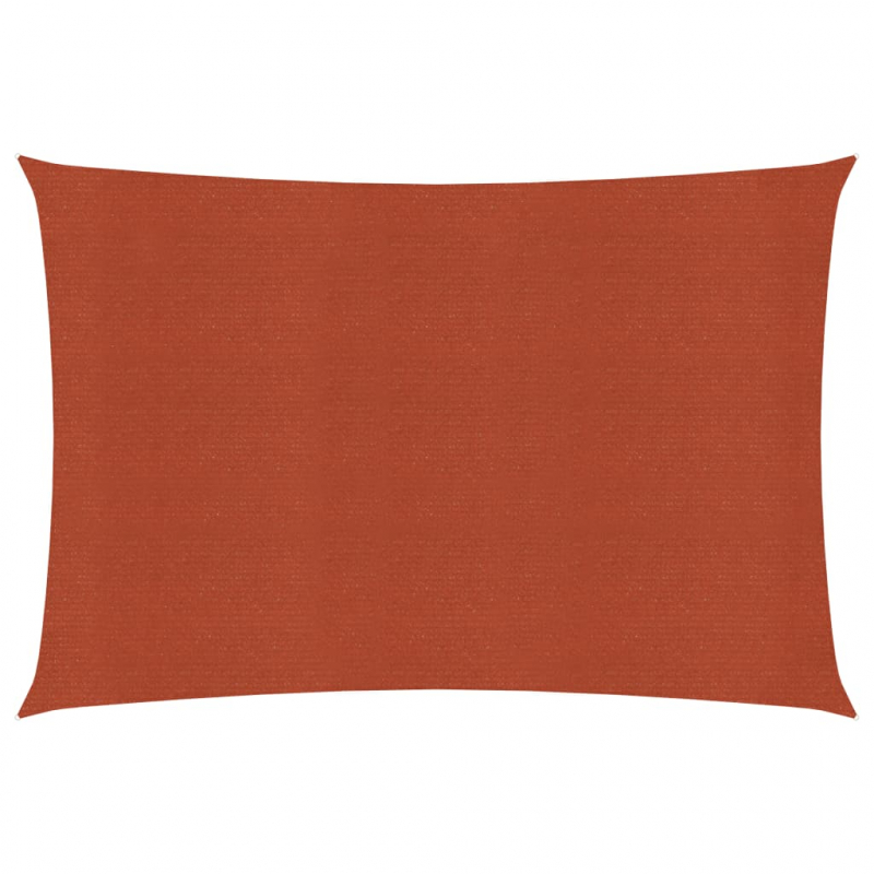 Sonnensegel 160 g/m² Terrakottarot 3x5 m HDPE