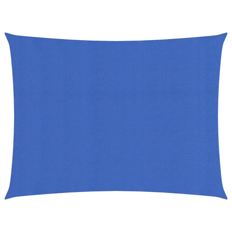 Sonnensegel 160 g/m² Rechteckig Blau 3,5x4,5 m HDPE