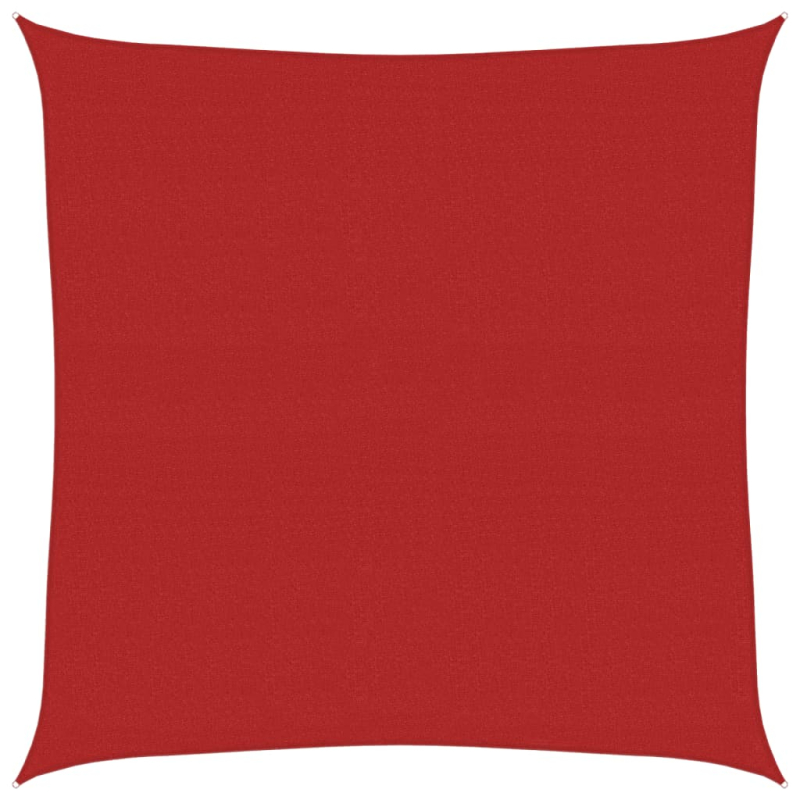Sonnensegel 160 g/m² Rot 7x7 m HDPE
