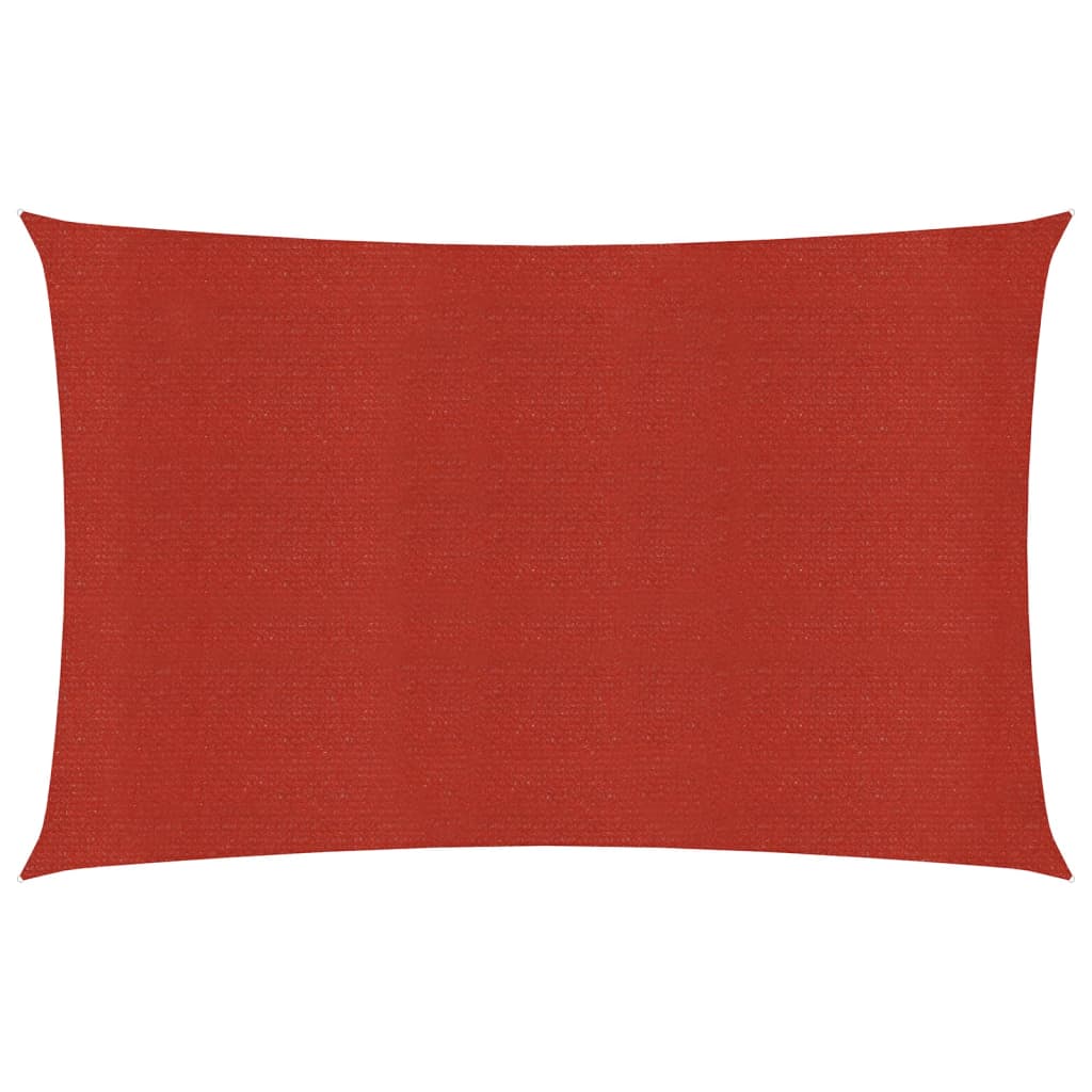 Sonnensegel 160 g/m² Rot 2,5x4 m HDPE