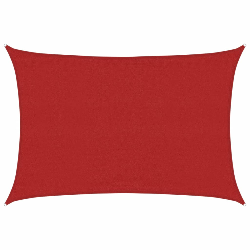 Sonnensegel 160 g/m² Rot 3,5x4,5 m HDPE