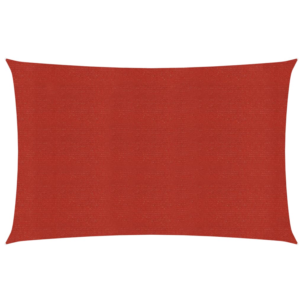 Sonnensegel 160 g/m² Rot 3,5x5 m HDPE