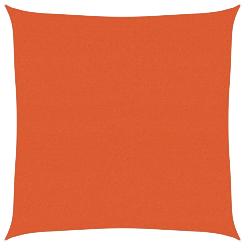 Sonnensegel 160 g/m² Quadratisch Orange 7x7 m HDPE
