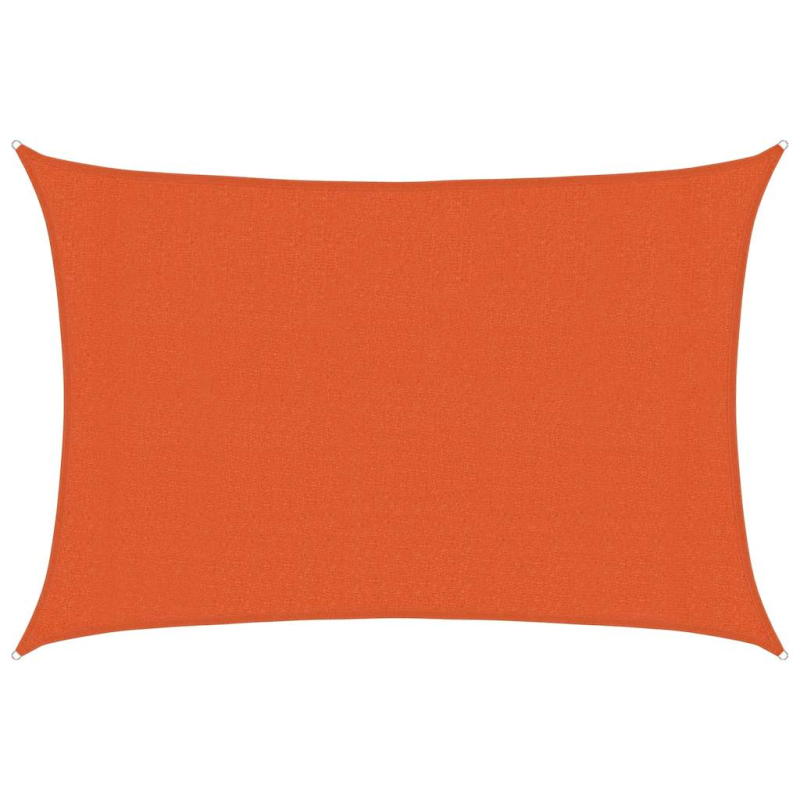 Sonnensegel 160 g/m² Rechteckig Orange 3x4,5 m HDPE