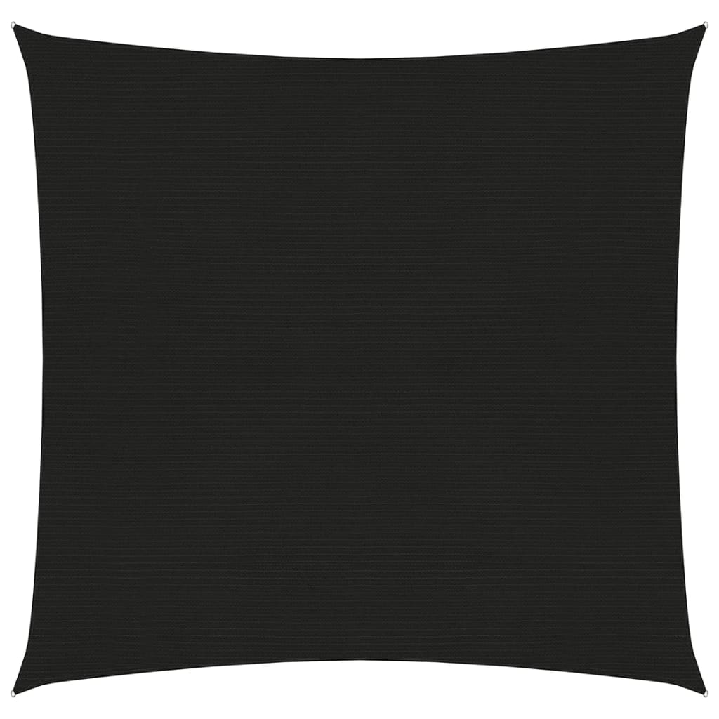 Sonnensegel 160 g/m² Schwarz 2,5x2,5 m HDPE