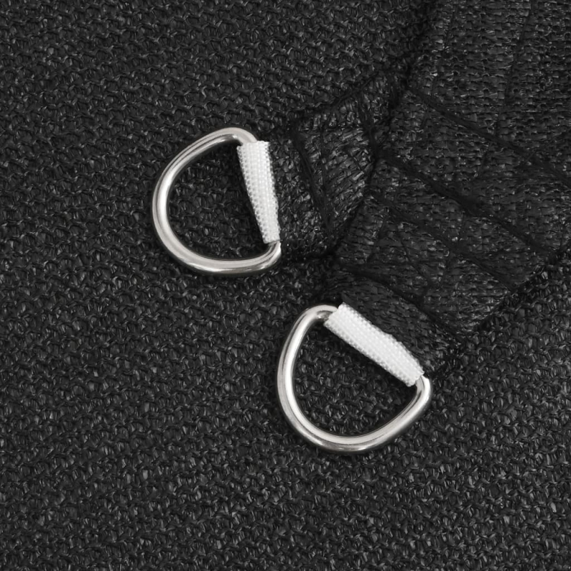 Sonnensegel 160 g/m² Schwarz 5x6 m HDPE