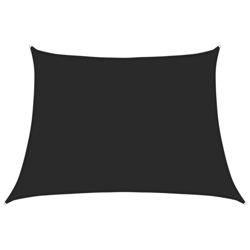 Sonnensegel 160 g/m² Schwarz 4/5x3 m HDPE