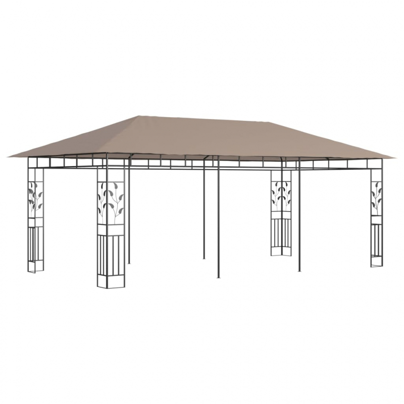 Pavillon mit Moskitonetz 6x3x2,73 m Taupe 180 g/m²