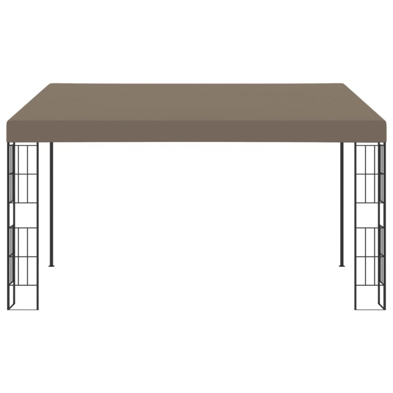 Wand-Pavillon 4x3 m Taupe Stoff
