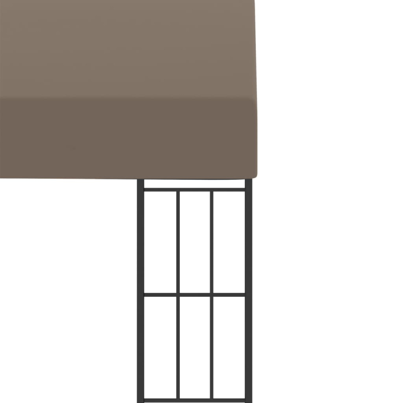 Wand-Pavillon 6x3 m Taupe Stoff