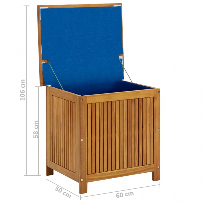 Garten-Aufbewahrungsbox 60x50x58 cm Massivholz Akazie