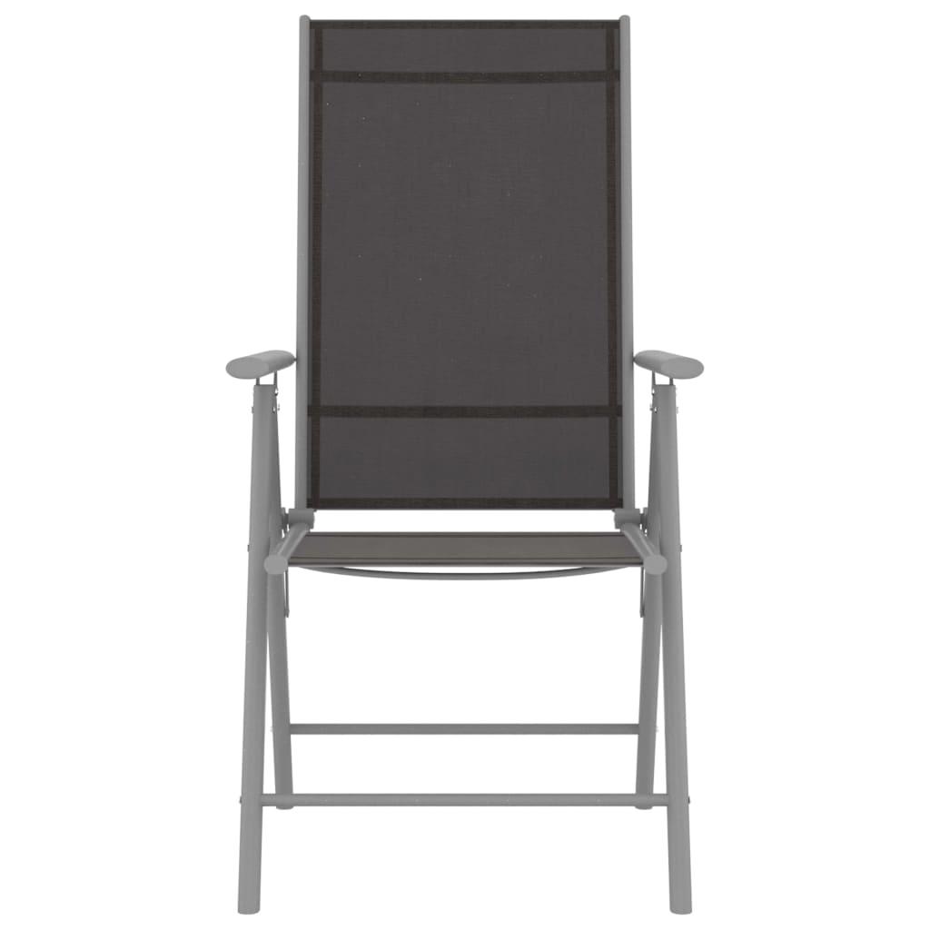 Gartenstühle Klappbar 6 Stk. Textilene Schwarz