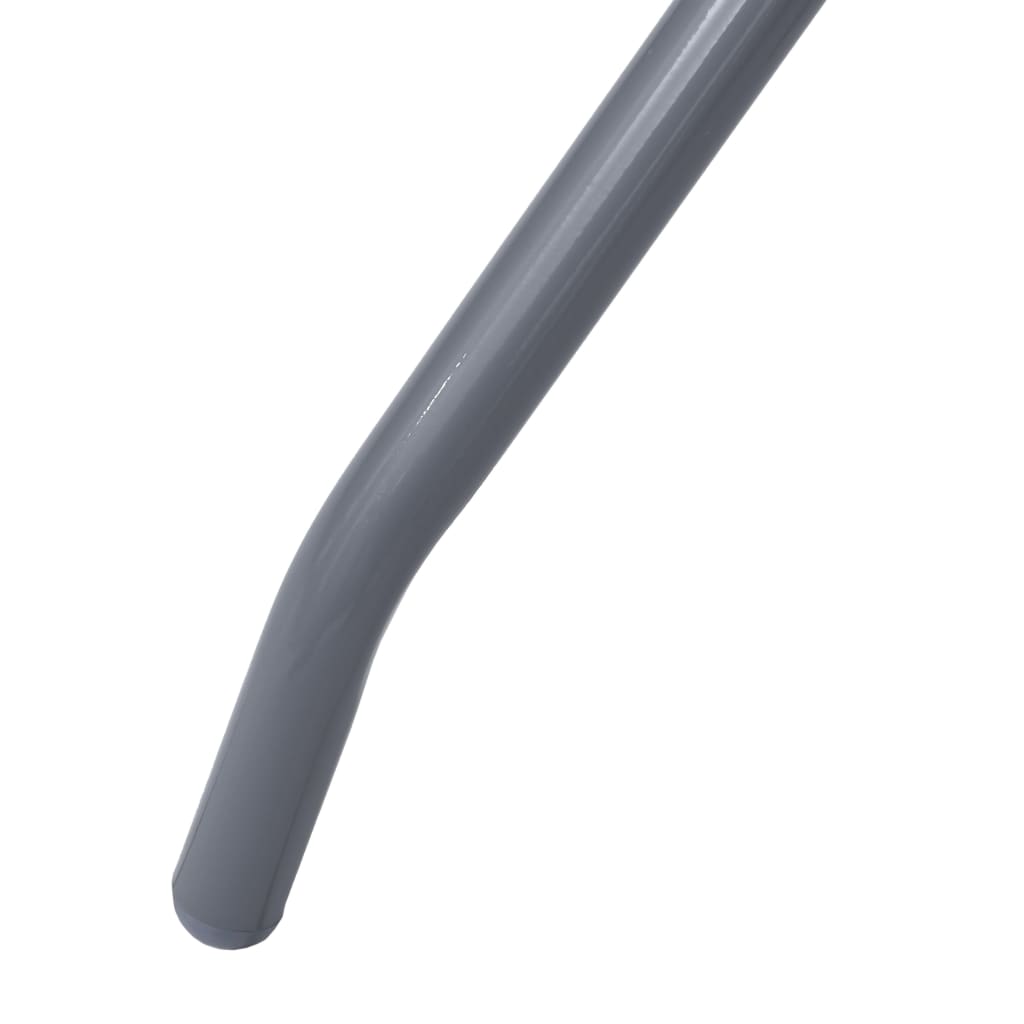 Gartentisch Hellgrau 60 cm Stahl und Glas