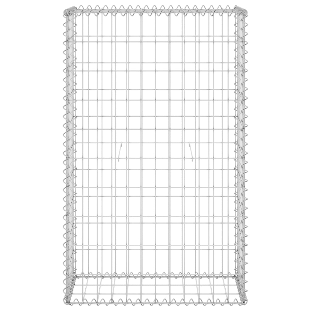 Gabionenwand mit Abdeckung Verzinkter Stahl 60x30x100 cm