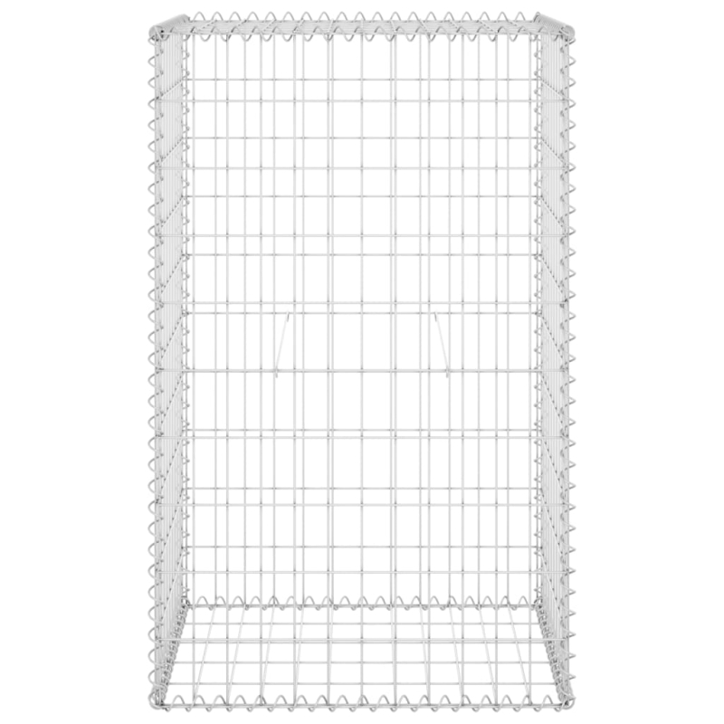 Gabionenwand mit Abdeckung Verzinkter Stahl 60x50x100 cm