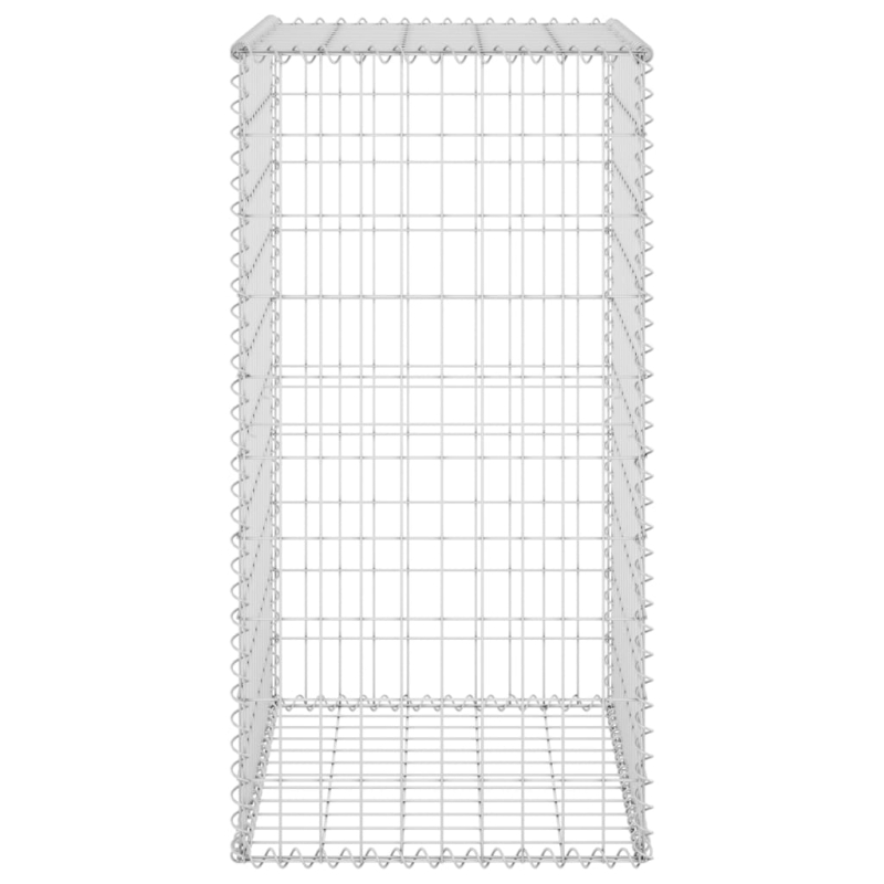 Gabionenwand mit Abdeckung Verzinkter Stahl 60x50x100 cm