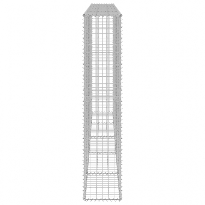 Gabionenwand mit Abdeckung Verzinkter Stahl 300x30x150 cm
