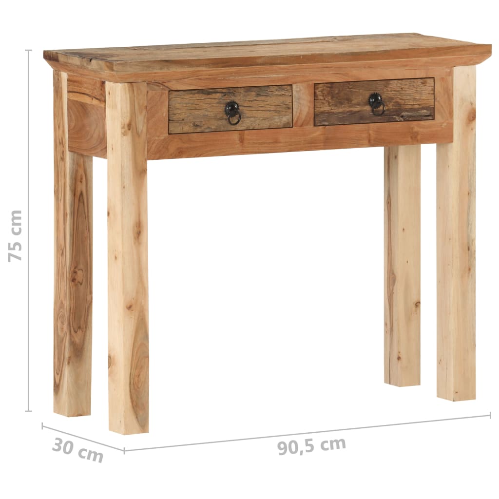 Konsolentisch 90,5x30x75 cm Akazie und Recyceltes Massivholz