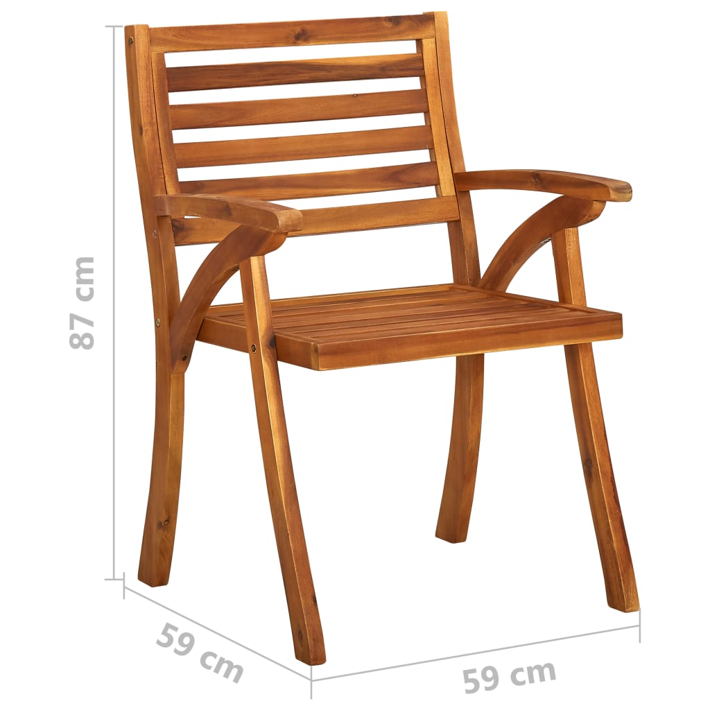 Gartenstühle 3 Stk. Massivholz Akazie