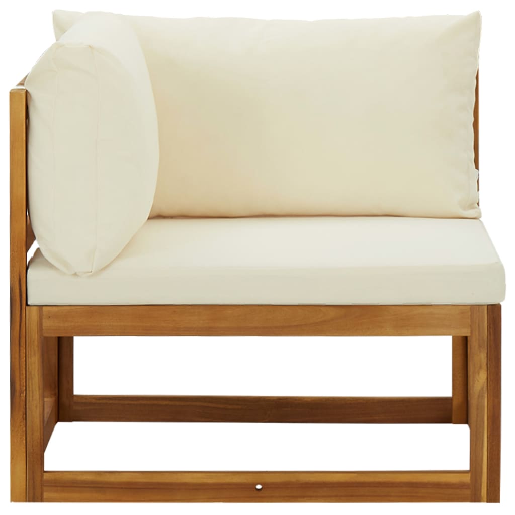 Modulare Ecksofas 2 Stk. mit Auflagen Cremeweiß