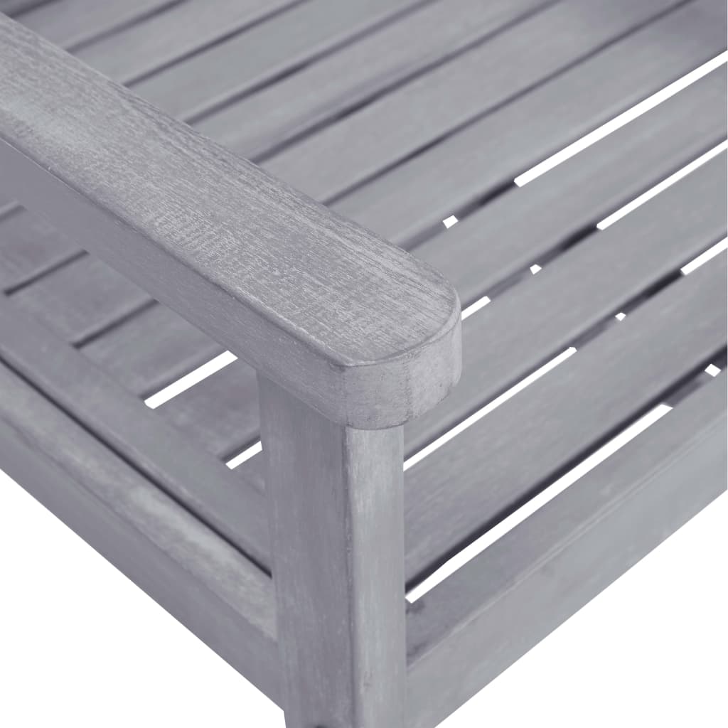 Gartenstühle 4 Stk. Massivholz Akazie Grau