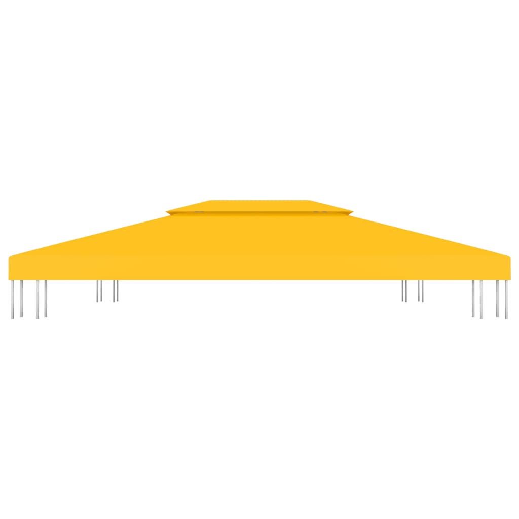 Pavillon-Dachplane mit Kaminabzug 310 g/m² 4x3 m Gelb