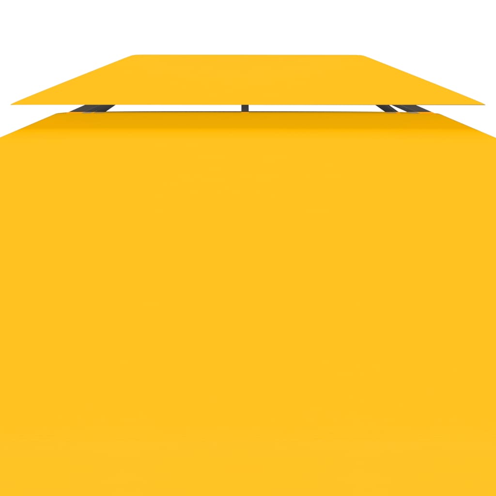 Pavillon-Dachplane mit Kaminabzug 310 g/m² 4x3 m Gelb