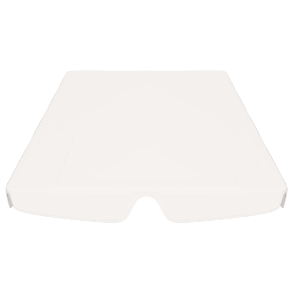 Ersatzdach für Hollywoodschaukel Weiß 188/168x145/110 cm