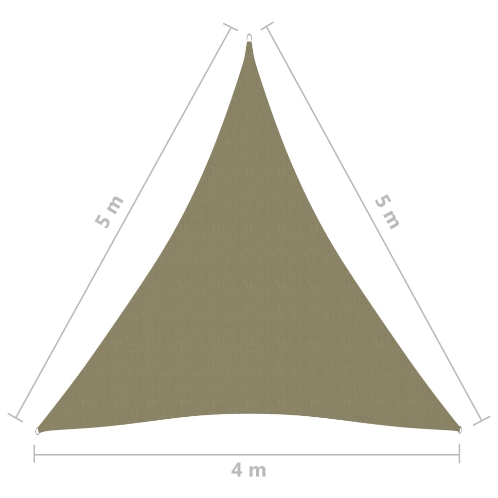Sonnensegel Oxford-Gewebe Dreieckig 4x5x5 m Beige
