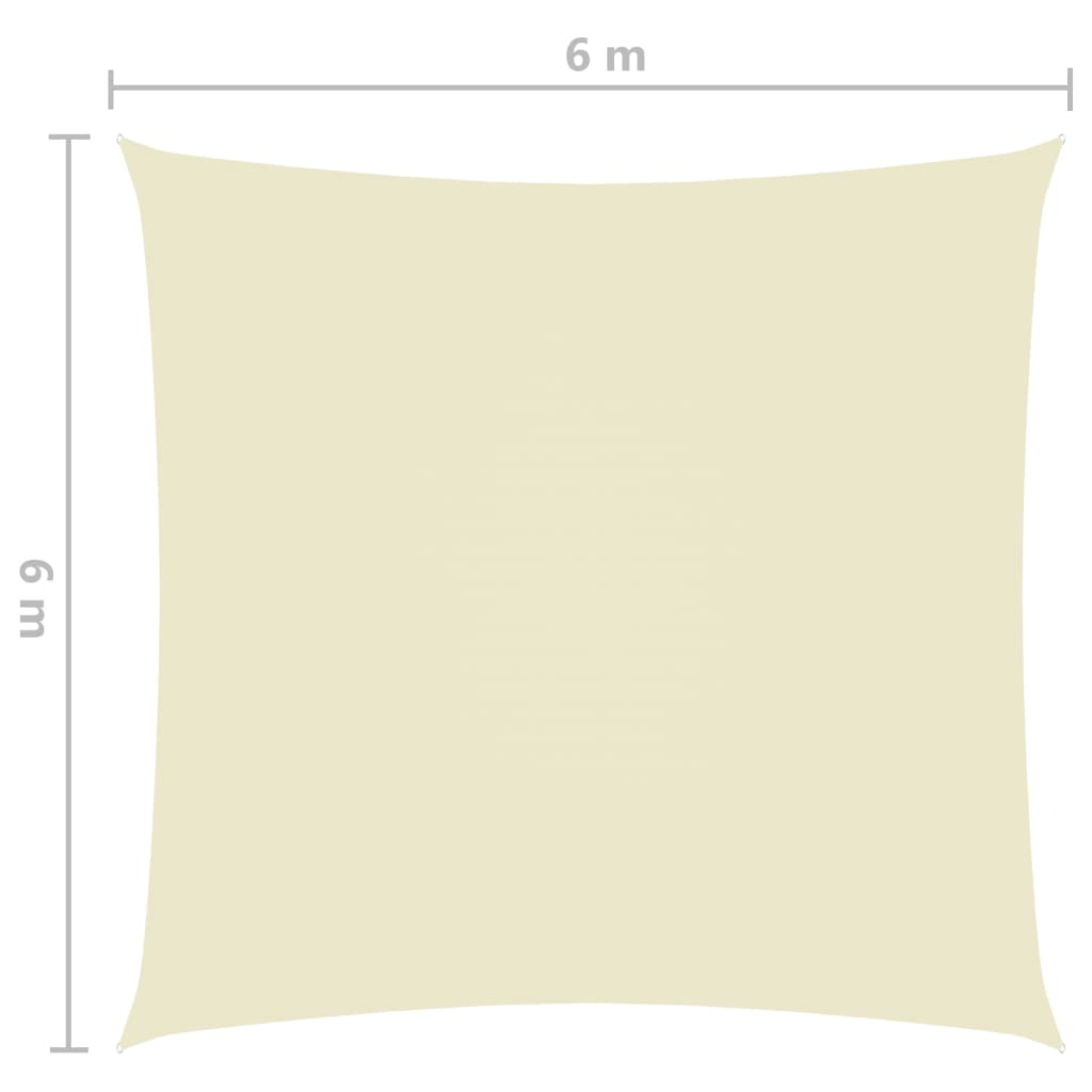 Sonnensegel Oxford-Gewebe Quadratisch 6x6 m Creme