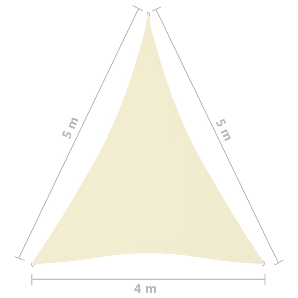Sonnensegel Oxford-Gewebe Dreieckig 4x5x5 m Creme