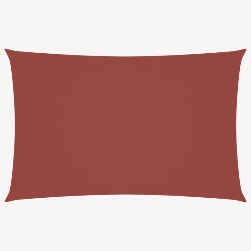 Sonnensegel Oxford-Gewebe Rechteckig 2,5x5 m Terrakotta-Rot