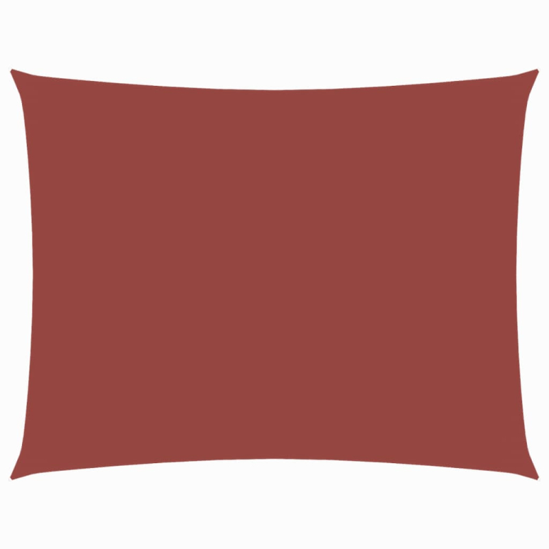 Sonnensegel Oxford-Gewebe Rechteckig 6x7 m Terracotta-Rot