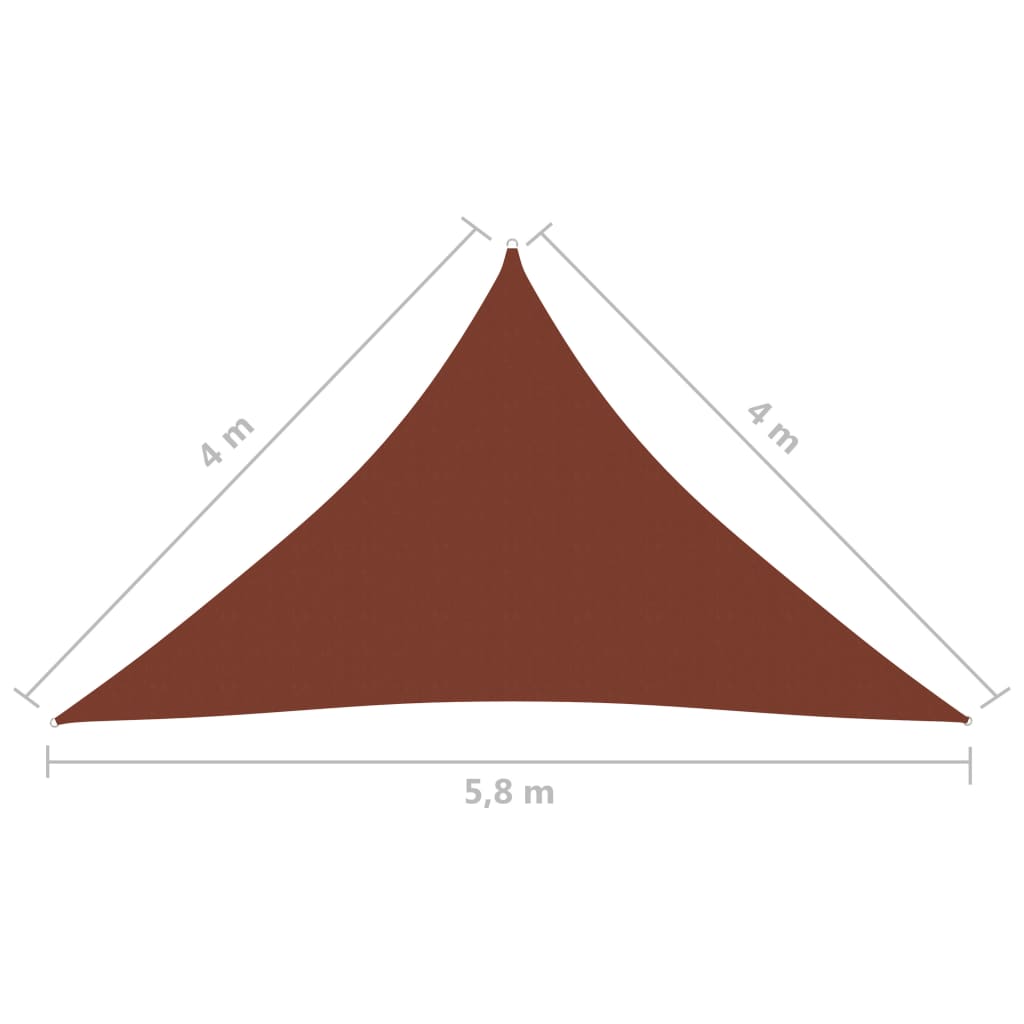 Sonnensegel Oxford-Gewebe Dreieckig 4x4x5,8 m Terrakotta-Rot