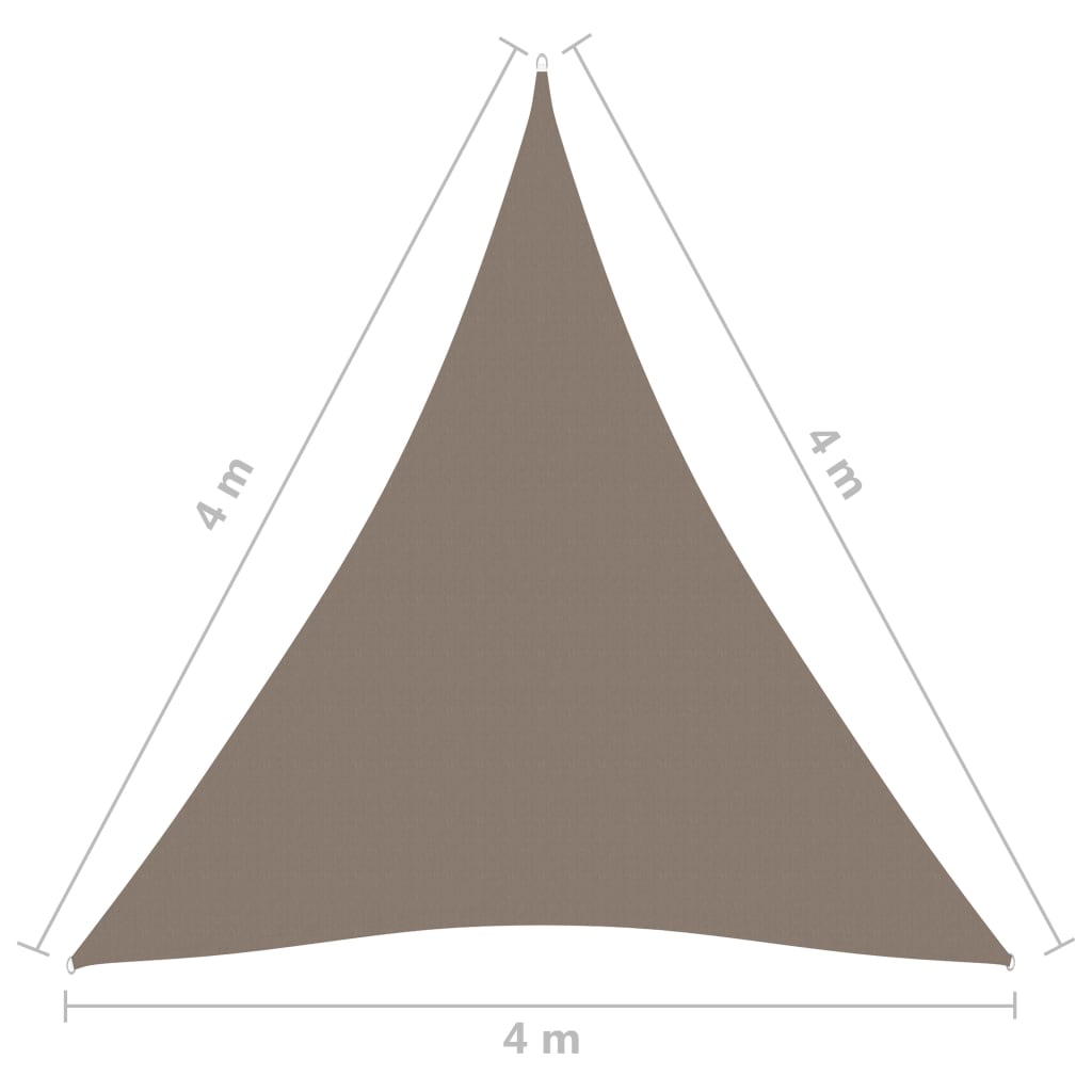 Sonnensegel Oxford-Gewebe Dreieckig 4x4x4 m Taupe