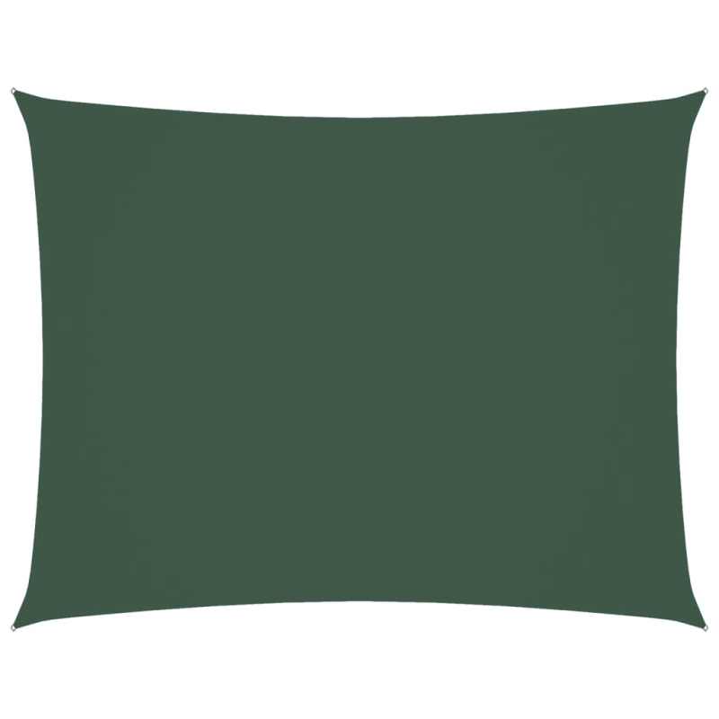Sonnensegel Oxford-Gewebe Rechteckig 6x7 m Dunkelgrün