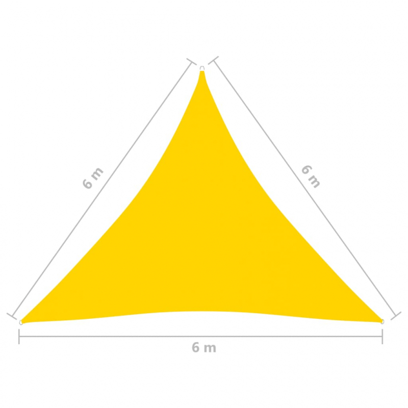 Sonnensegel Oxford-Gewebe Dreieckig 6x6x6 m Gelb