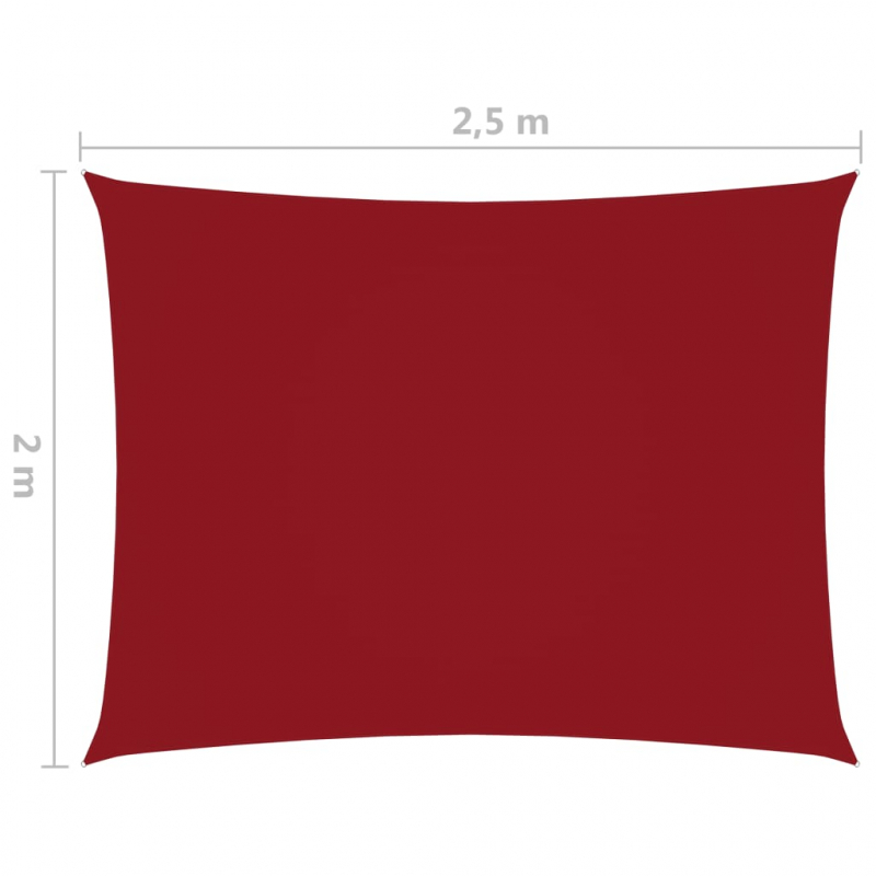 Sonnensegel Oxford-Gewebe Rechteckig 2x2,5 m Rot