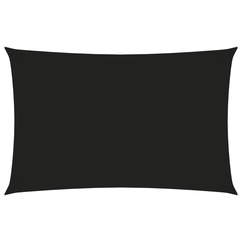 Sonnensegel Oxford-Gewebe Rechteckig 2x5 m Schwarz