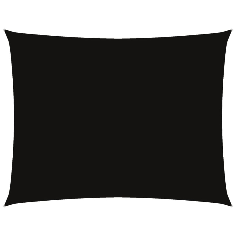 Sonnensegel Oxford-Gewebe Rechteckig 6x8 m Schwarz